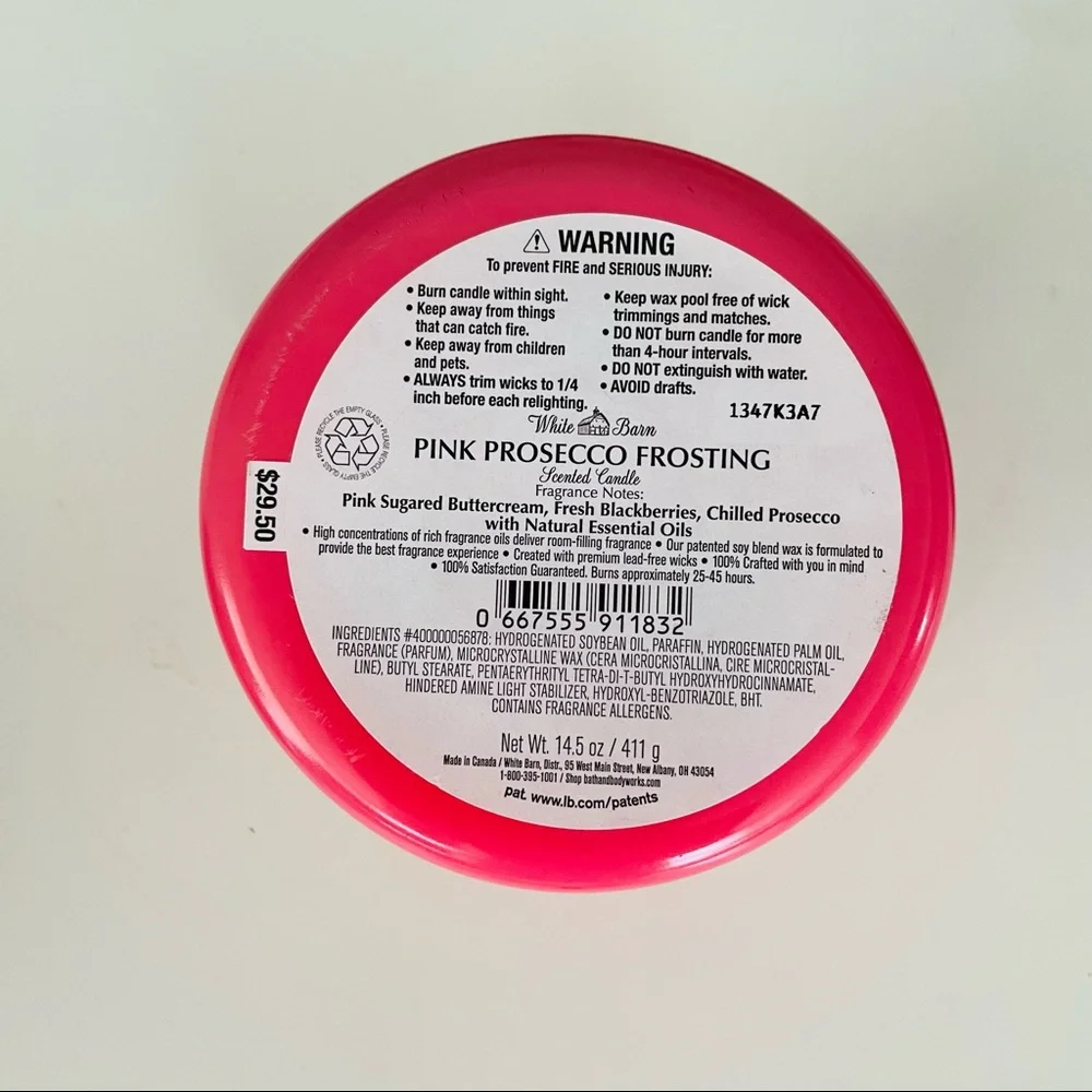 Bath and body works Pink Prosecco Frosting candle - Picture 3 of 3